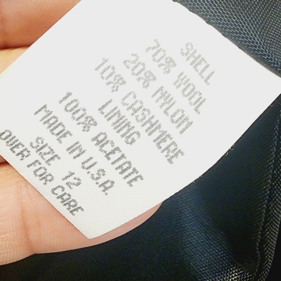 APPLESEED'S Women's Black Wool Blend Military Button Blazer size 12 - Picture 11 of 12